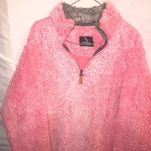 Pink simply southern Sherpa pull over